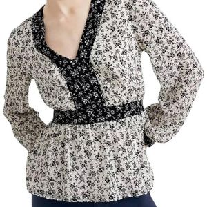 Madewell V neck Peplum top